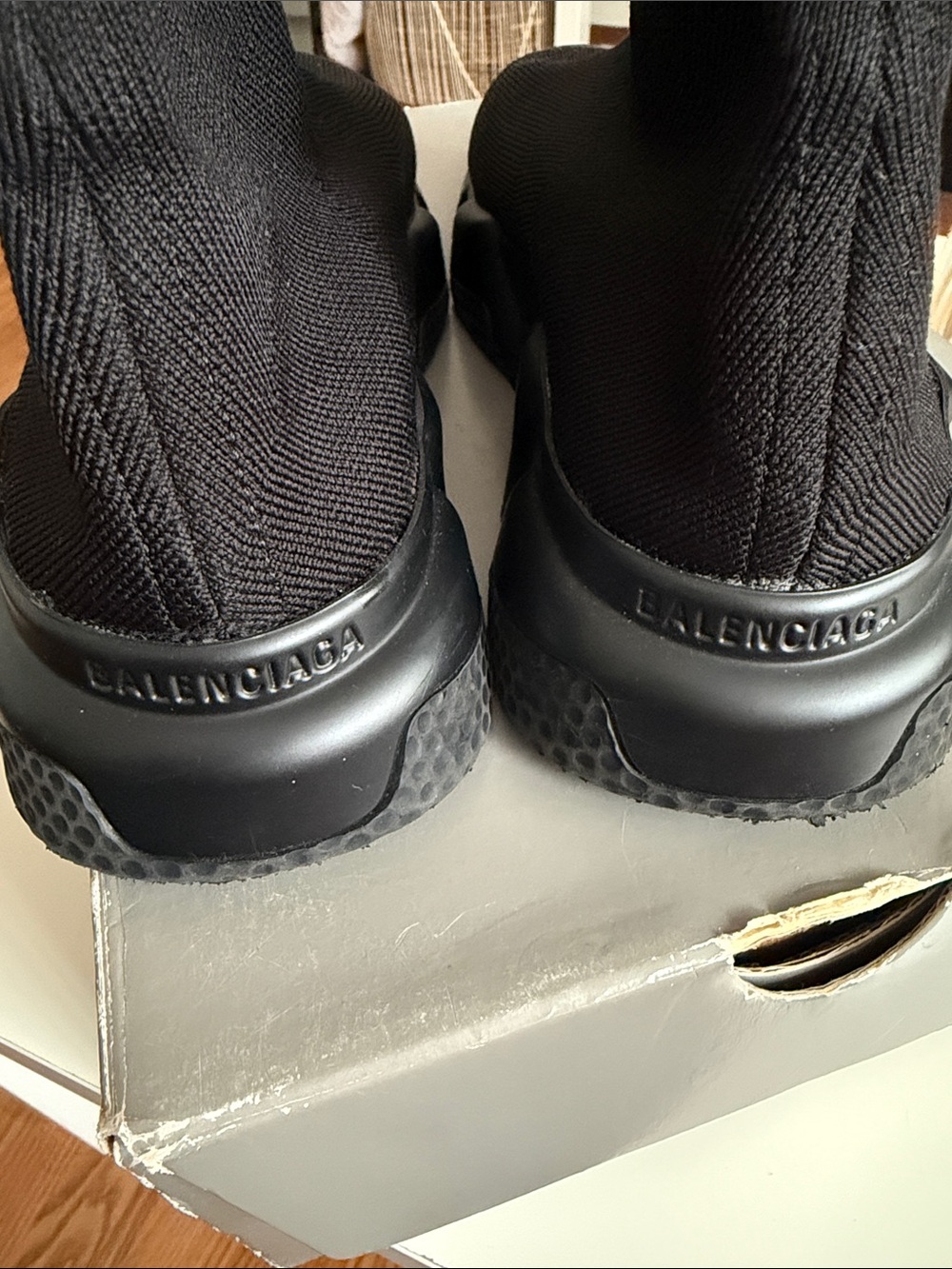 Balenciaga Black Sock-Style Speed Trainer Sneakers - Picture 5 of 7